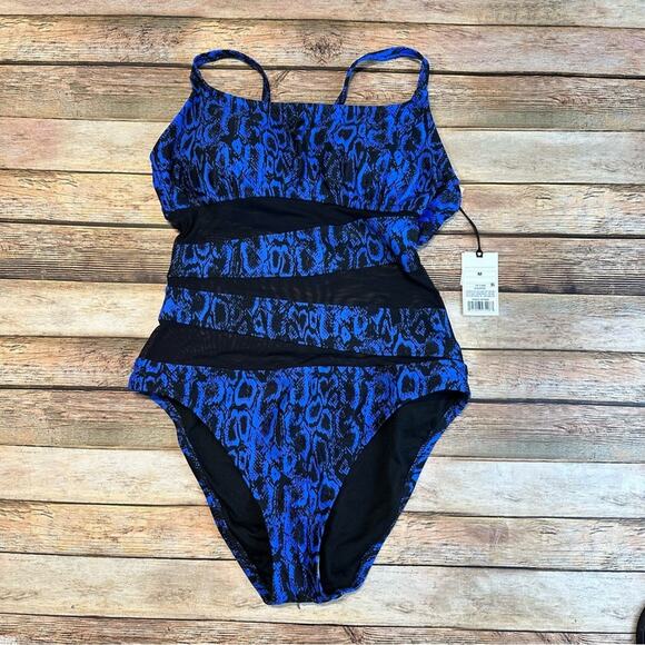 Snake Print Mesh One Piece NWT - Picture 4 of 9